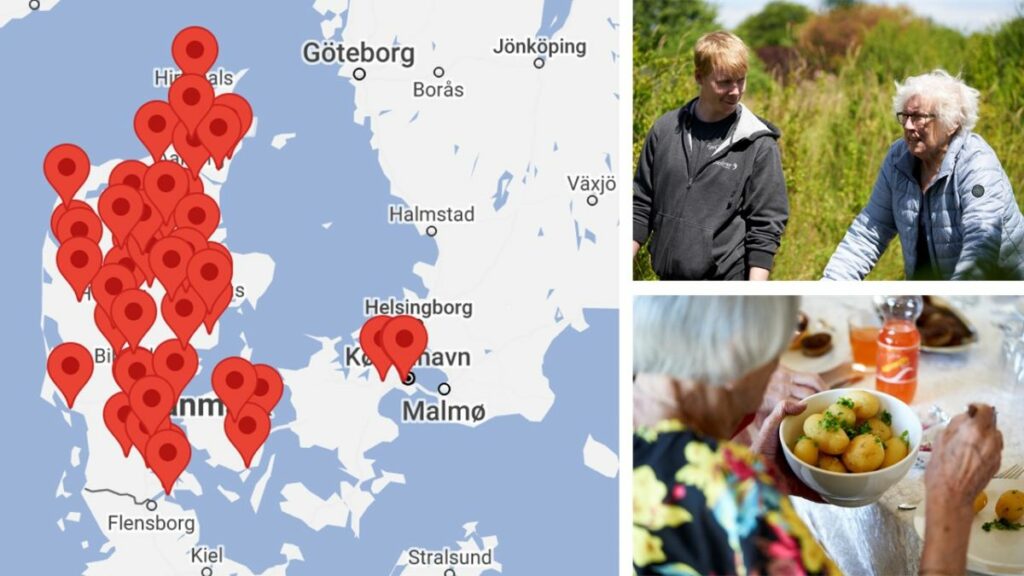 Danske Diakonhjem er Danmarks største friplejeleverandør. Kort angiver