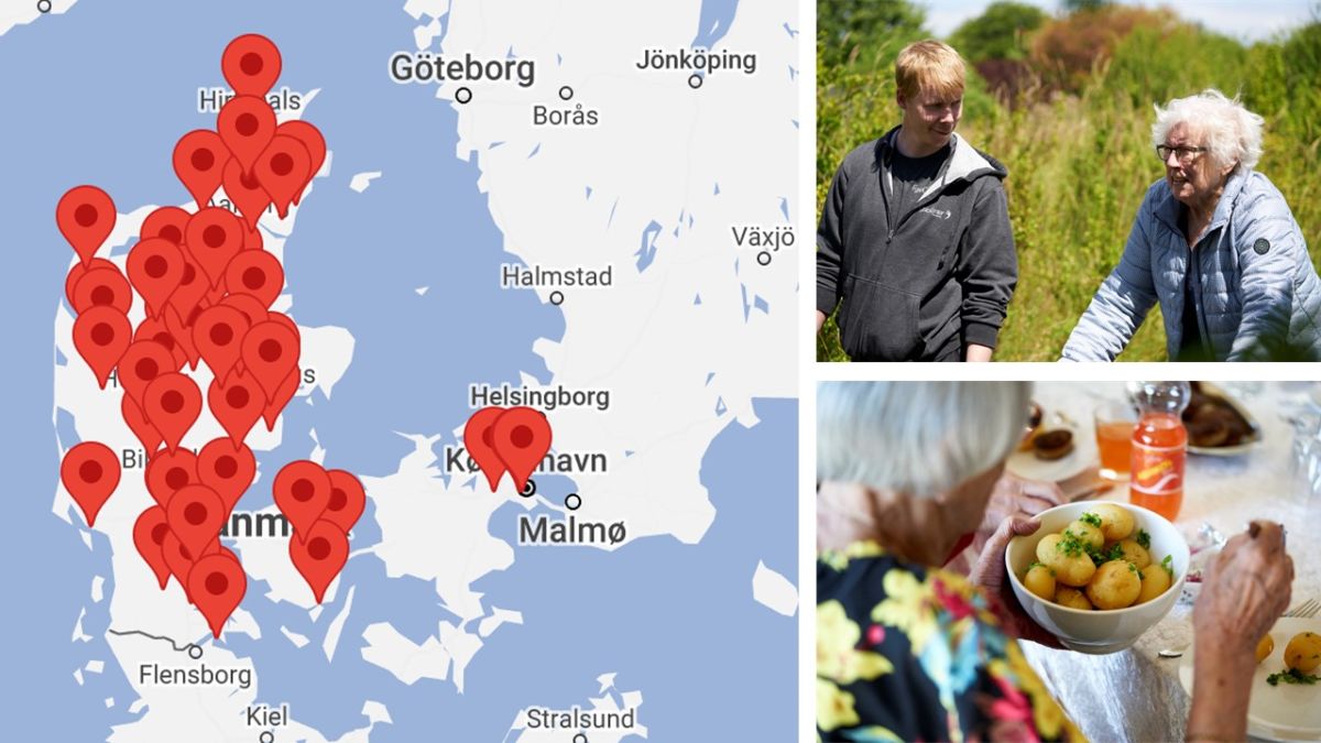 Danske Diakonhjem er Danmarks største friplejeleverandør. Kort angiver
