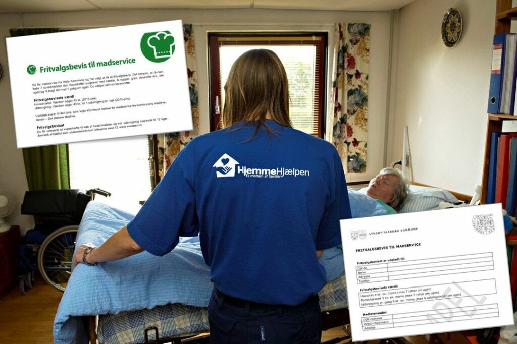 Mange steder i landet bruger kommunerne fritvalgsbeviser til madservice