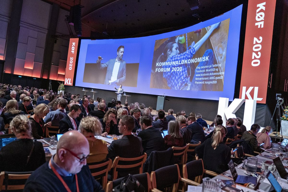 KLs formand Jacob Bundsgaard taler ved Kommunaløkonomisk Forum i Aalborg Kongres og Kulturcenter