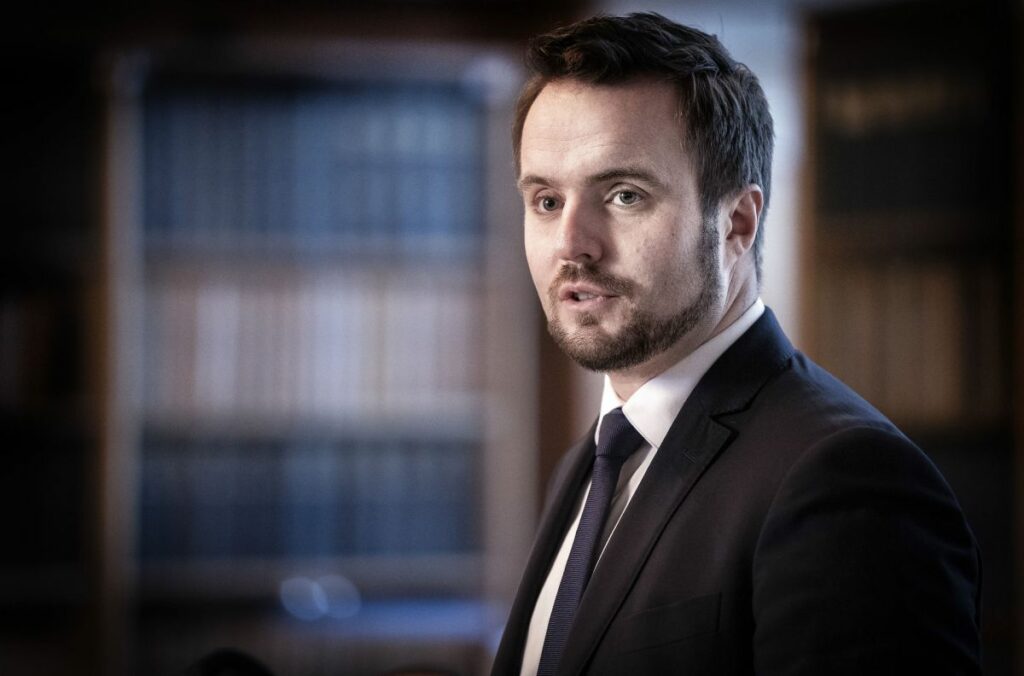 Erhvervsminister Simon Kollerup. (S)
